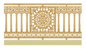 Lan can nhôm đúc mẫu 009