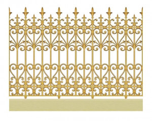 Hàng rào nhôm đúc mẫu 002